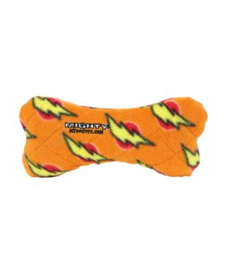 Medium Bone Orange, Durable Squeaky Dog Toy