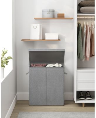 Double Laundry Hamper with Lid