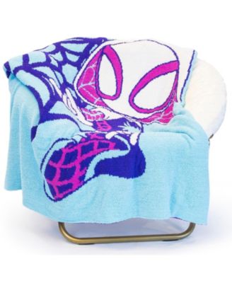 Spidey & His Amazing Friends Ghost Spider Feather Knit Accent Throw, 50" x 60"