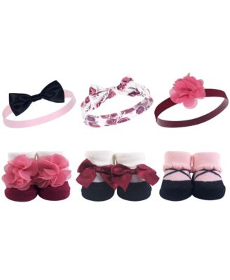 Baby Girls Hudson Coordinated Comfy Headband and Socks Giftset