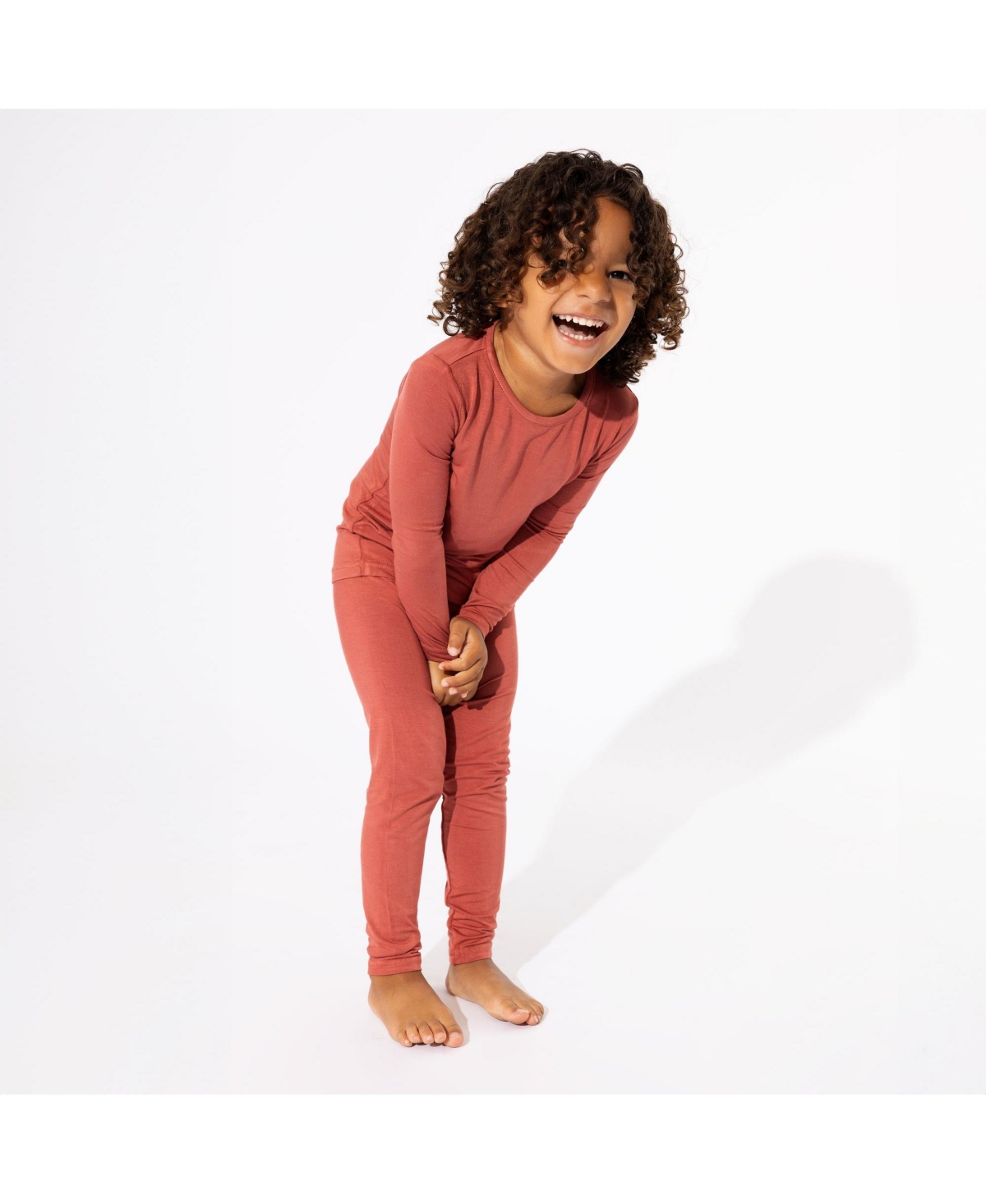 Bellabu Bear Kids Unisex KidsSet of 2 Piece Pajamas - Terracotta