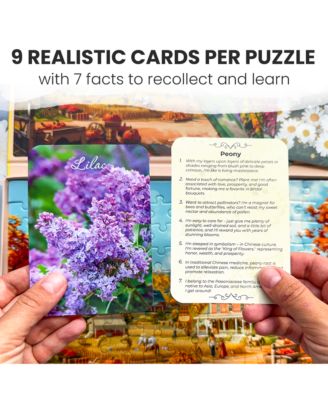 3SET 100 Pieces Dementia Puzzles for Elderly - 9 Memory Flashcards