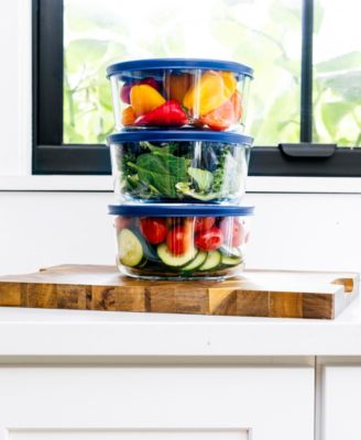 12-Piece 4 Cup Round Food Storage and Meal Prep Container Set