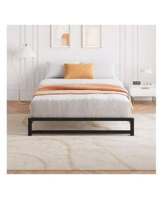 6 Inch Metal Platform Bed Frame With Steel Slat Support, Mattress Foundation And No Box Spring Needed, Easy Assembly - Queen