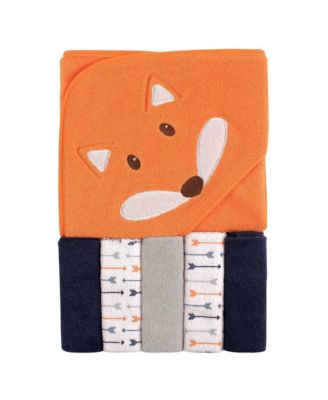 Bath Time Set Hooded Towel & Five Complementary Washcloths