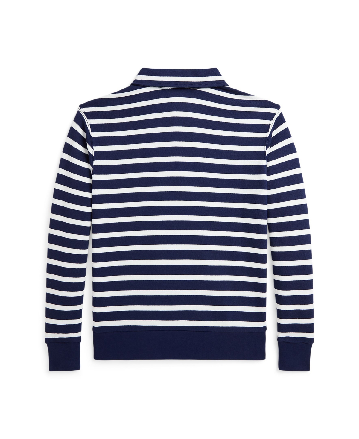 Polo Ralph Lauren Big Boys Striped French Terry Sweatshirt -Paper White