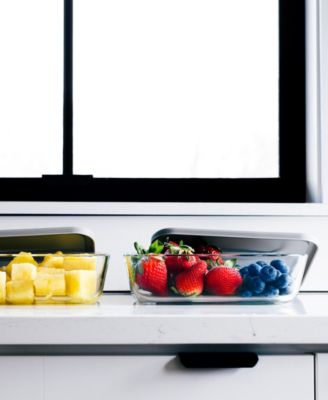 4-Piece 6.5 Cup Rectangular Food Storage and Meal Prep Container Set