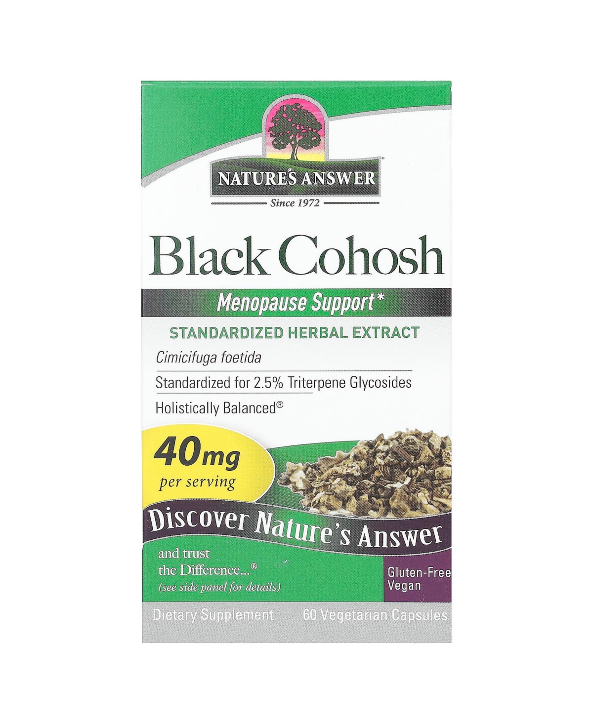 Black Cohosh 40 mg - 60 Vegetarian Capsules