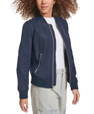 Women's Lightweight Zip-Detail Bomber Jacket