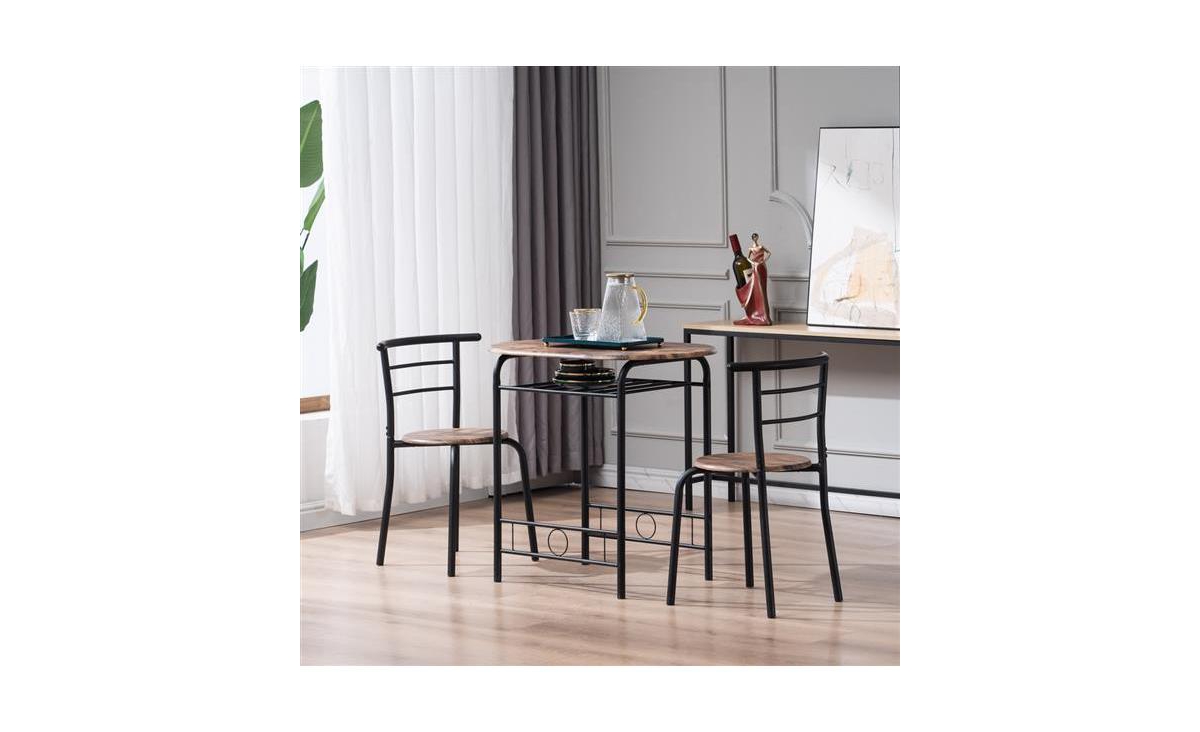 Slickblue Couples Breakfast Table with Curved Back Design Perfect for Cozy Dining