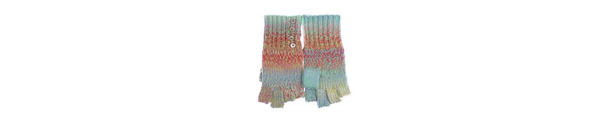 Fraas Space Dye Fingerless Pop Top Gloves