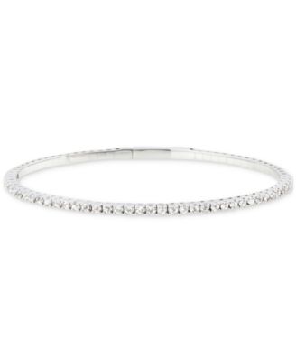 Diamond Bangle Bracelet (1/2 ct. t.w.) in 10k White Gold