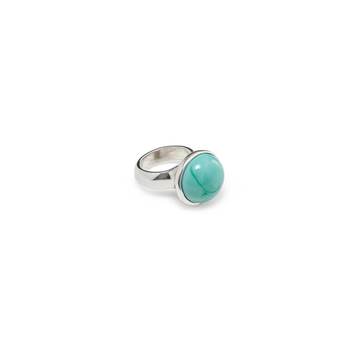 Unode50 Flashy Silver Muran Glass Ring In Metallic