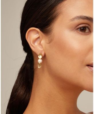 Metal Alloy Oval Link Earrings