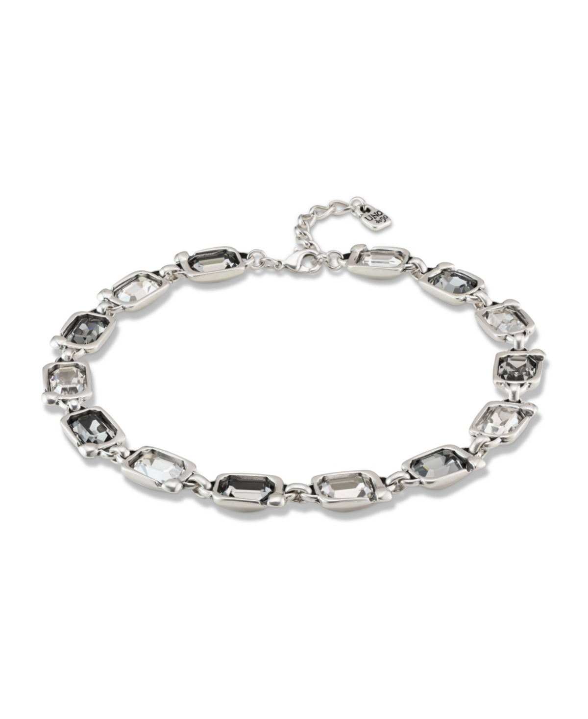 Unode50 Sterling Silver-plated Metal Alloy Clasp Necklace In Metallic