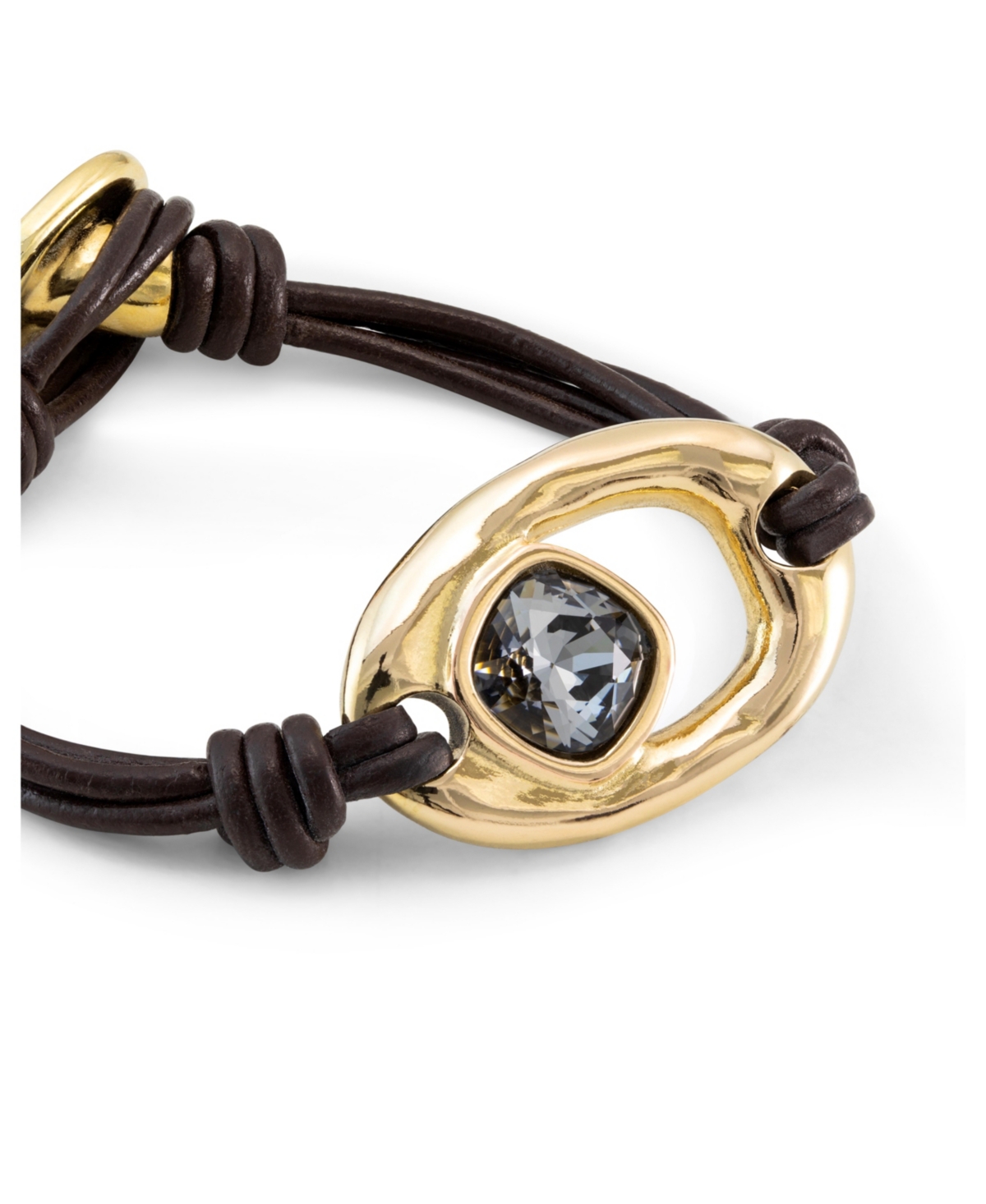 Unode50 18k Gold-plated Metal Alloy Oval Bracelet In Gold