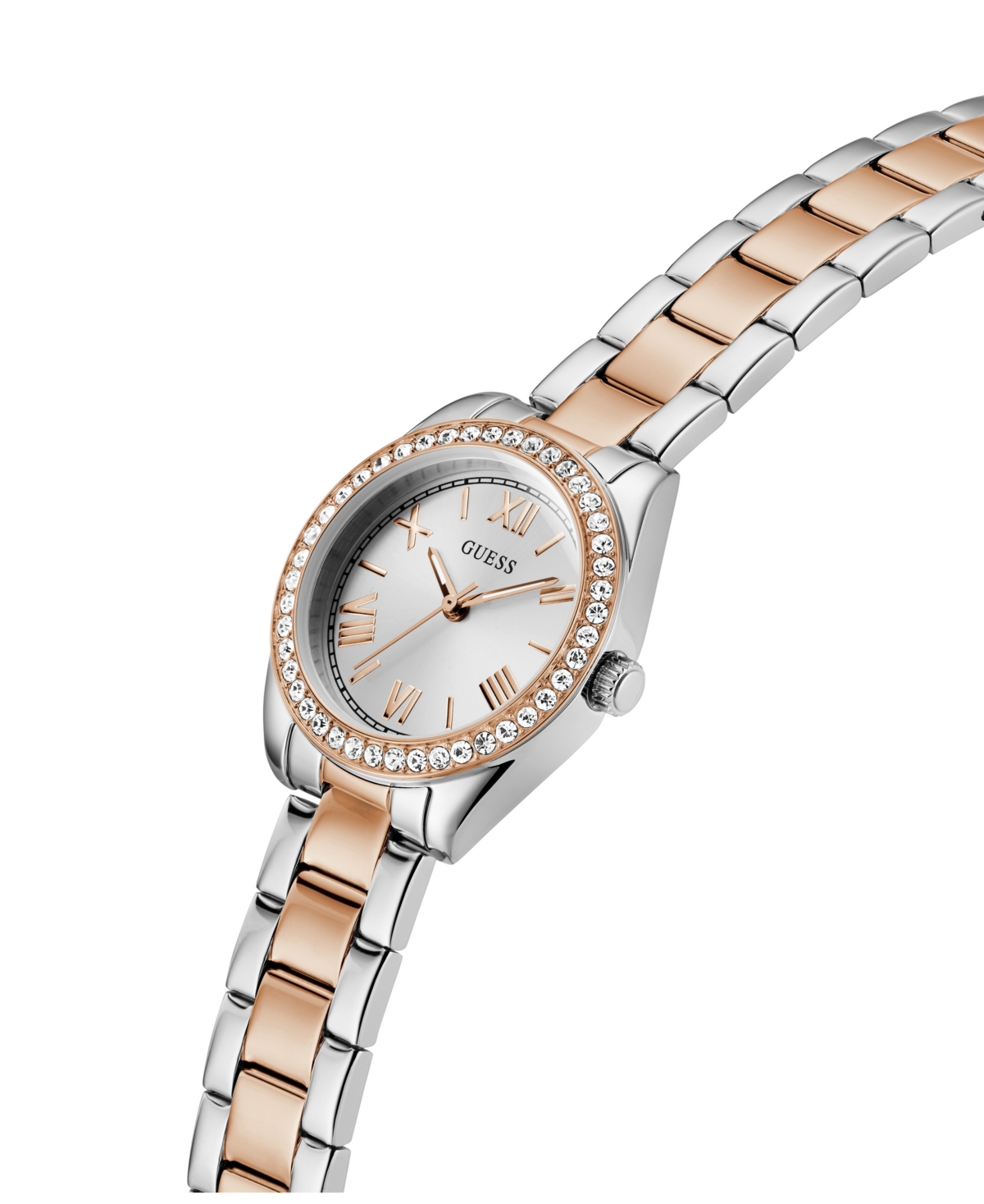 Guess Women's Analog Two-tone Stainless Steel Watch, 30 Mm In Two-tone