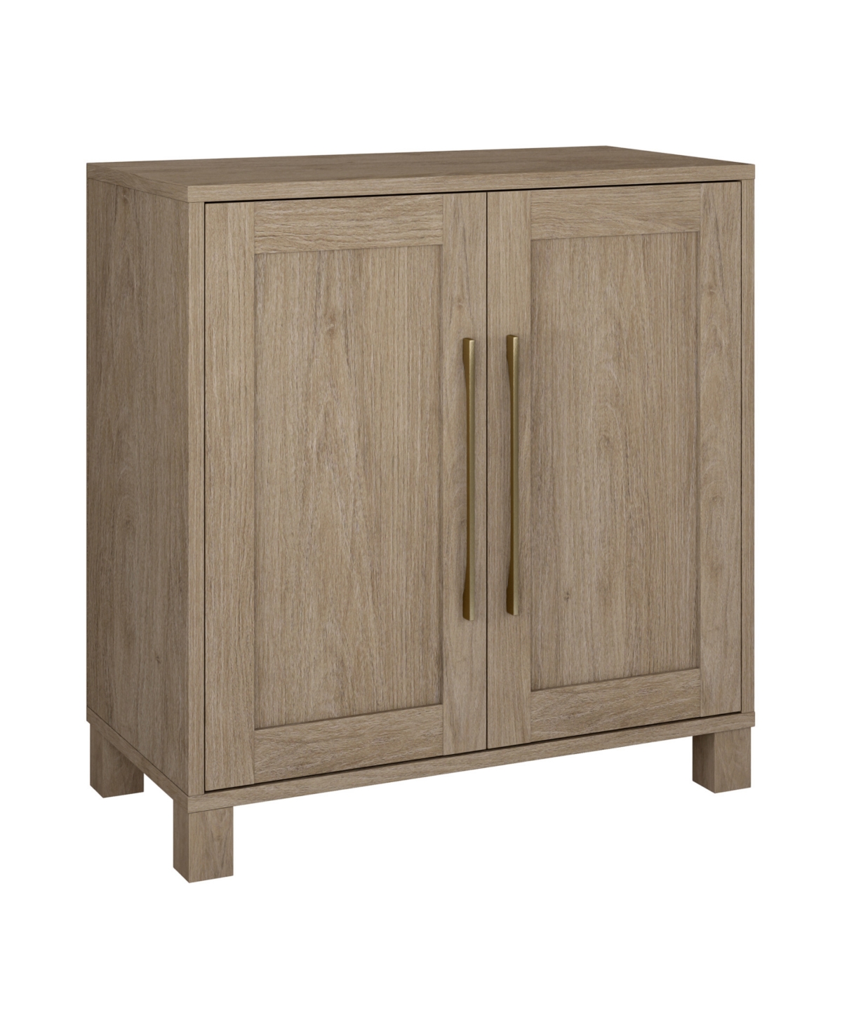 Hudson & Canal 28" Chabot Wide Rectangular Accent Cabinet In Antiqued Gray Oak