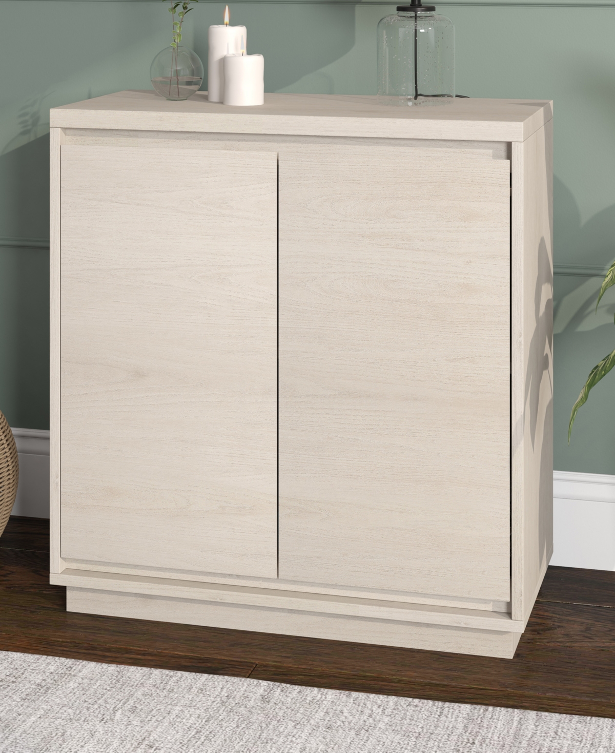 Shop Hudson & Canal 30" Presque Wide Rectangular Accent Cabinet In Alder White