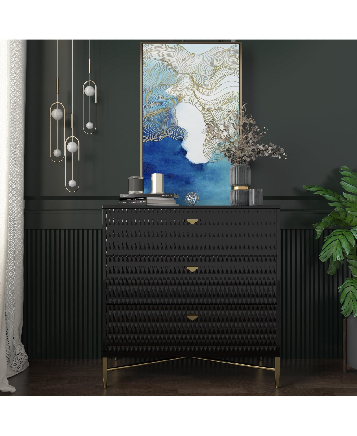Boyel Living 3 - Drawer Wood Nightstand