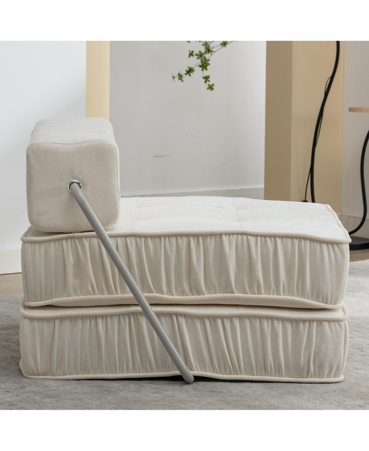 Slickblue Folding Sofa Bed - Convertible Futon Sleeper Chair with Removable Back Cushion for Small Spaces