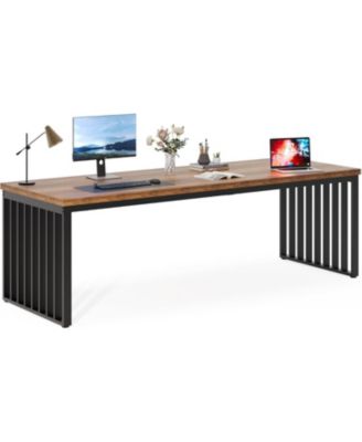 78.74" Extra Long Computer Desk 2 Person Desk with Heavy Duty Metal Frame, Double Workstation Study Desk for Home Office