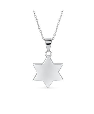 Hanukkah Magen Judaic Inlay Created White Opal Star Of David Pendant Necklace Bat Mitzvah .925 Sterling Silver