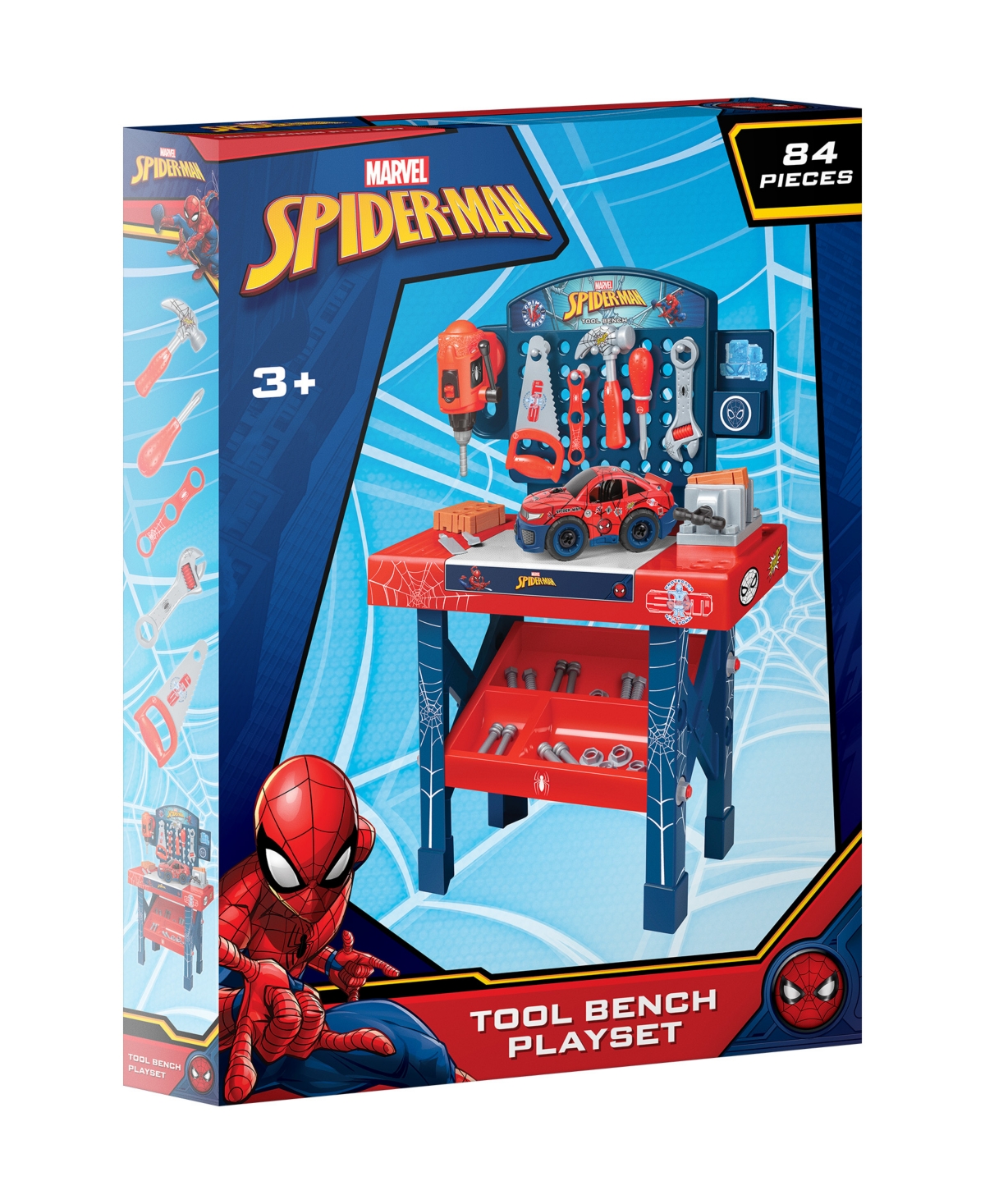 World Tech Toys Spider-man Tool Bench Playset With Take Apart Car In Multi