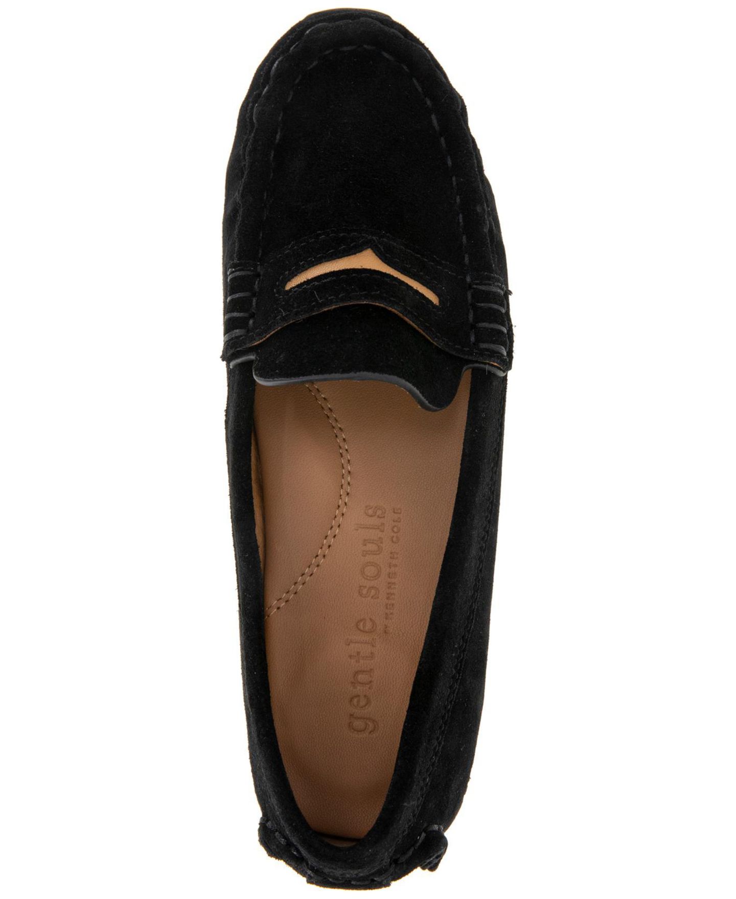 Женские туфли Gentle Souls Madison Loafer Flats, цвет: Чёрный замшевый — фото 4