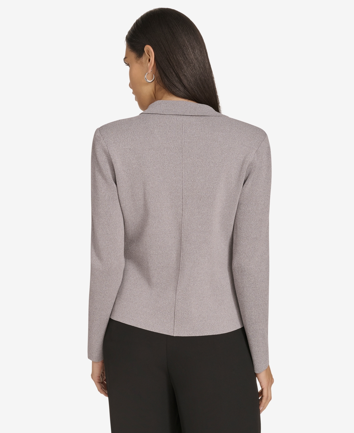 Calvin Klein Women's Two-button Sweater Blazer In Grey Heather