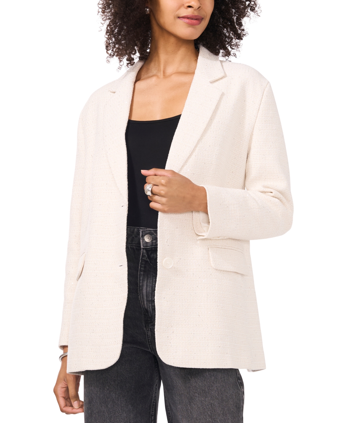 VINCE CAMUTO WOMEN'S EMBELLISHED NOTCHED-COLLAR BLAZER 