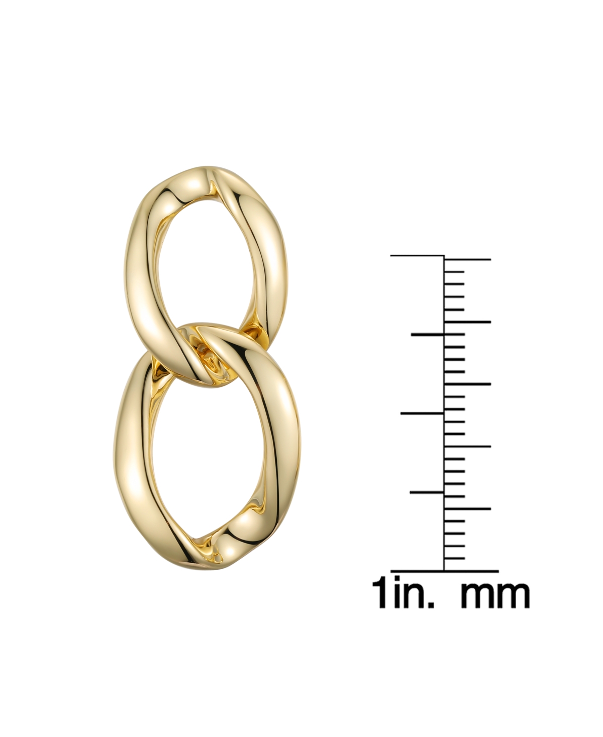 Macy's Double Loop Dangle Earrings In Gold