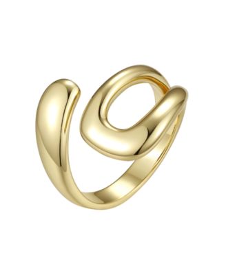 Gold-Plated Bypass Statement Ring