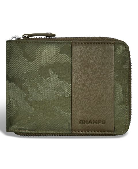 CHAMPS Men's Camo Collection Leather Zip Around Wallet