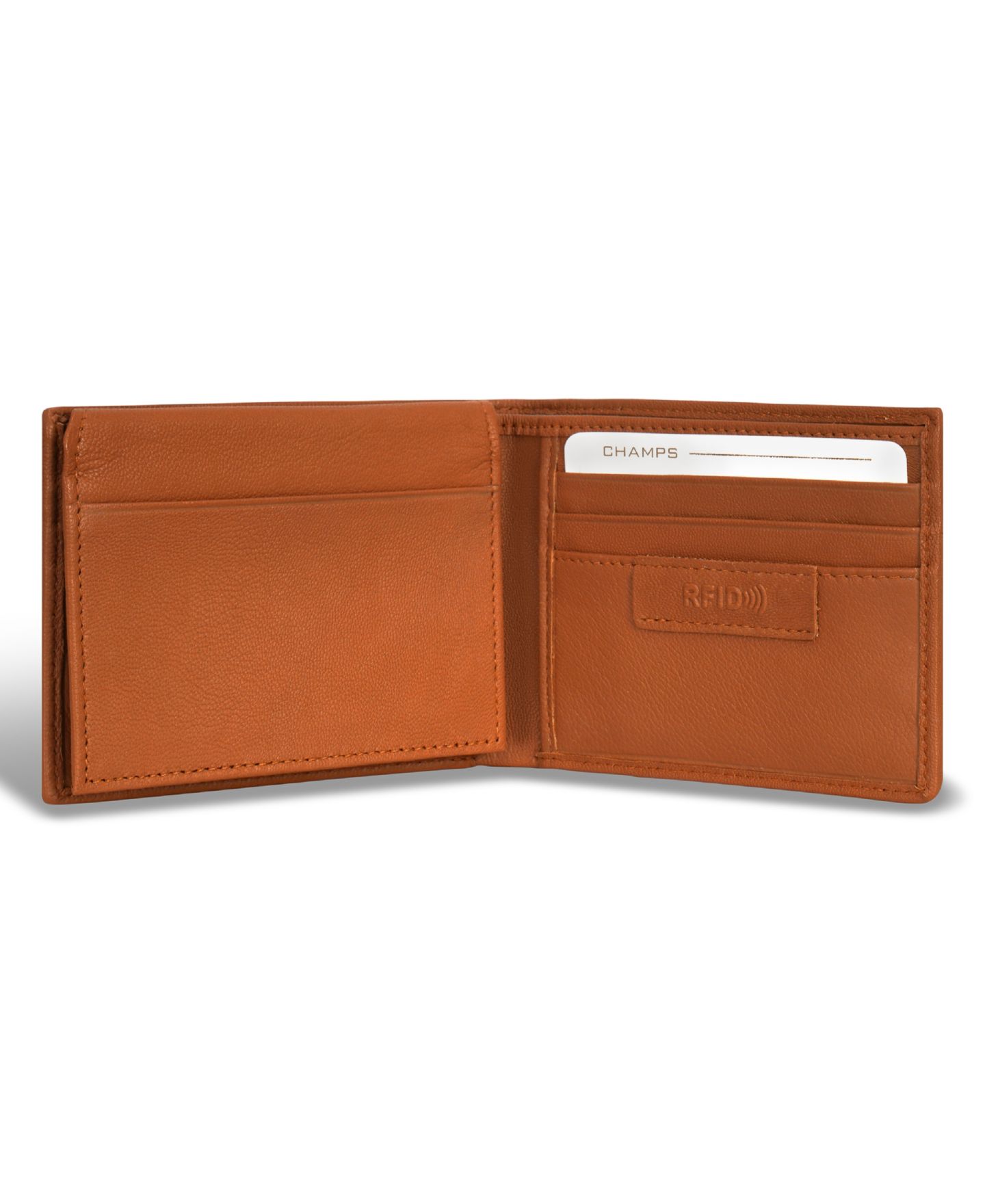 Мужской кошелёк CHAMPS Denim Collection Leather Top Wing Wallet, цвет: Чёрный — фото 9