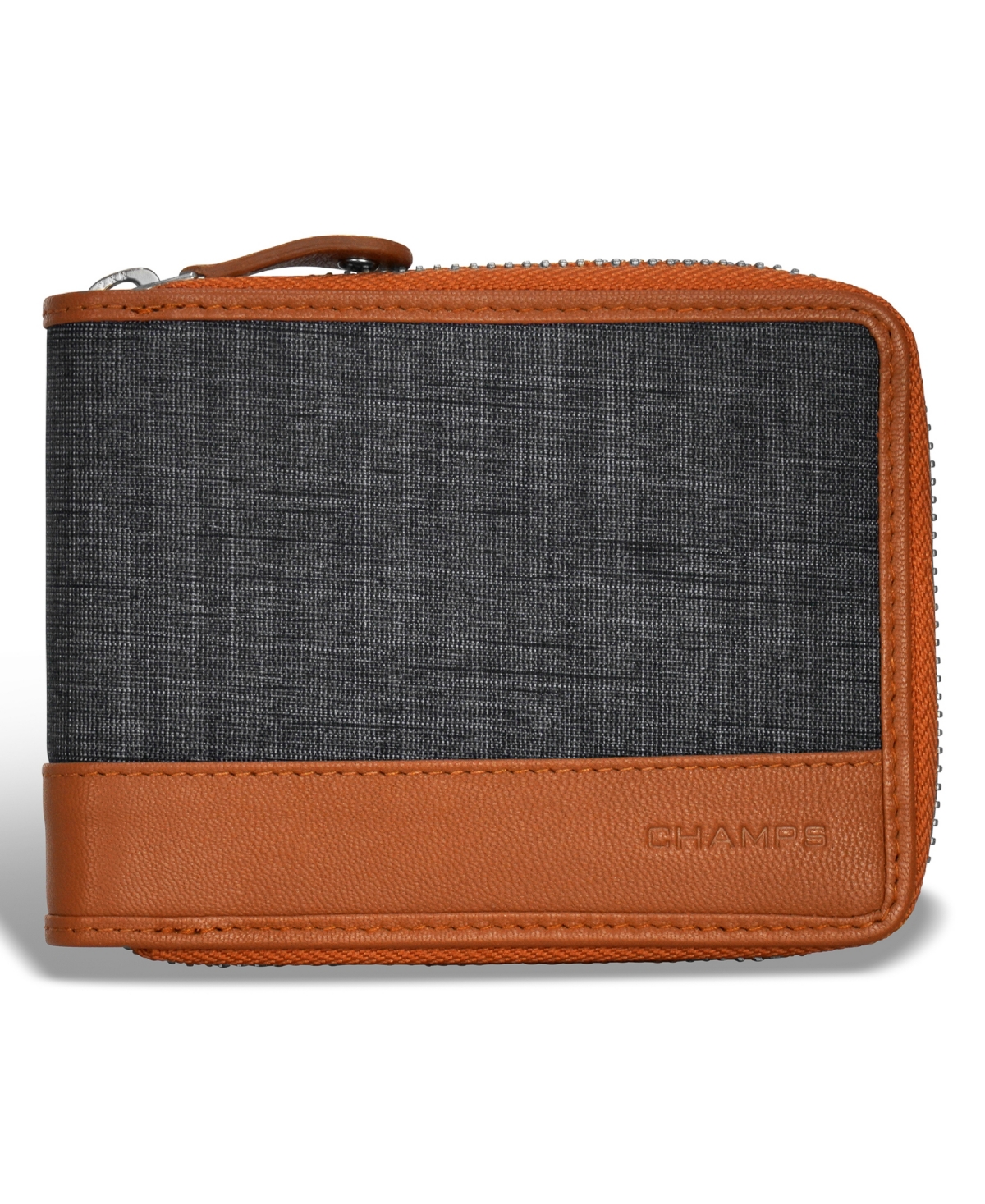 Men's Denim Collection Leather Zip Around Wallet - Blue