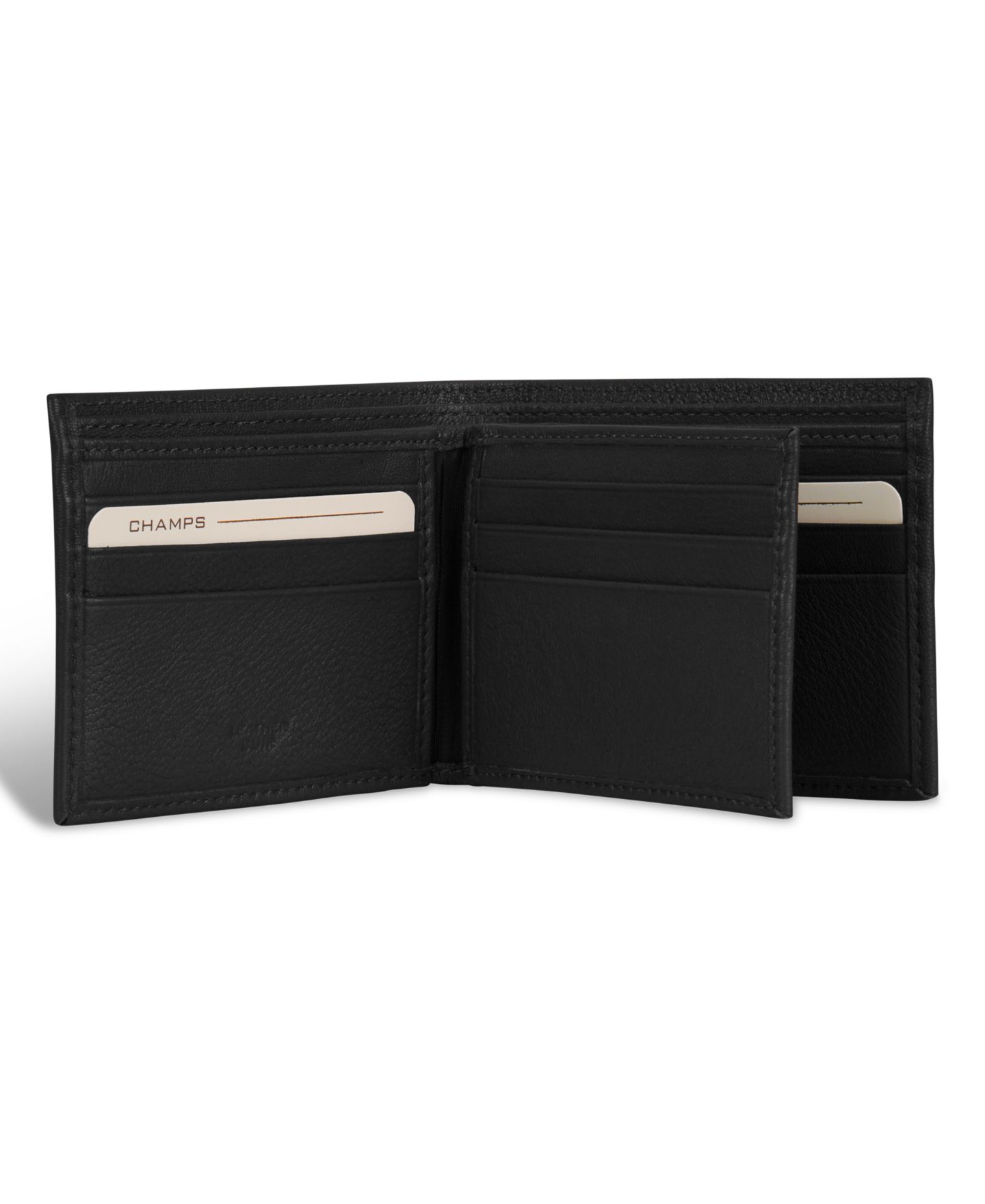 Мужской кошелёк CHAMPS Onyx Collection Leather Center Wing Wallet, цвет: Чёрный — фото 4