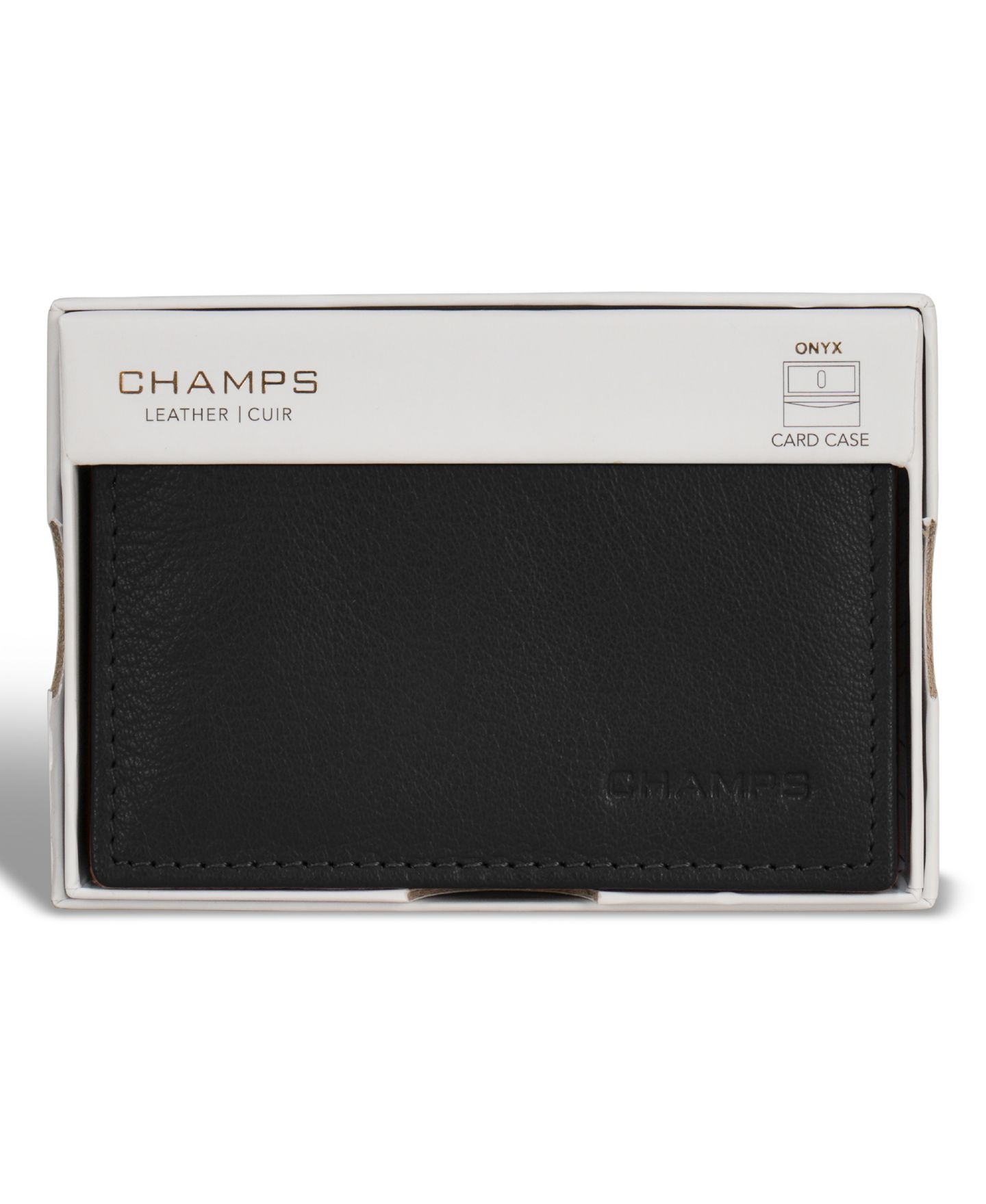 Мужской кошелёк CHAMPS Onyx Collection Leather Card Case, цвет: Чёрный — фото 5