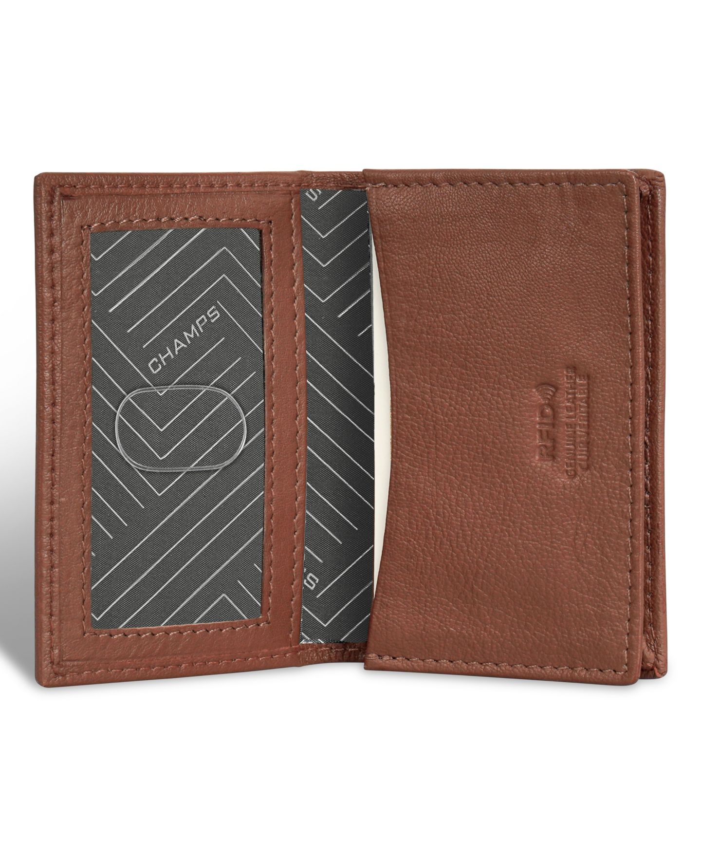 Мужской кошелёк CHAMPS Onyx Collection Leather Card Case, цвет: Чёрный — фото 7