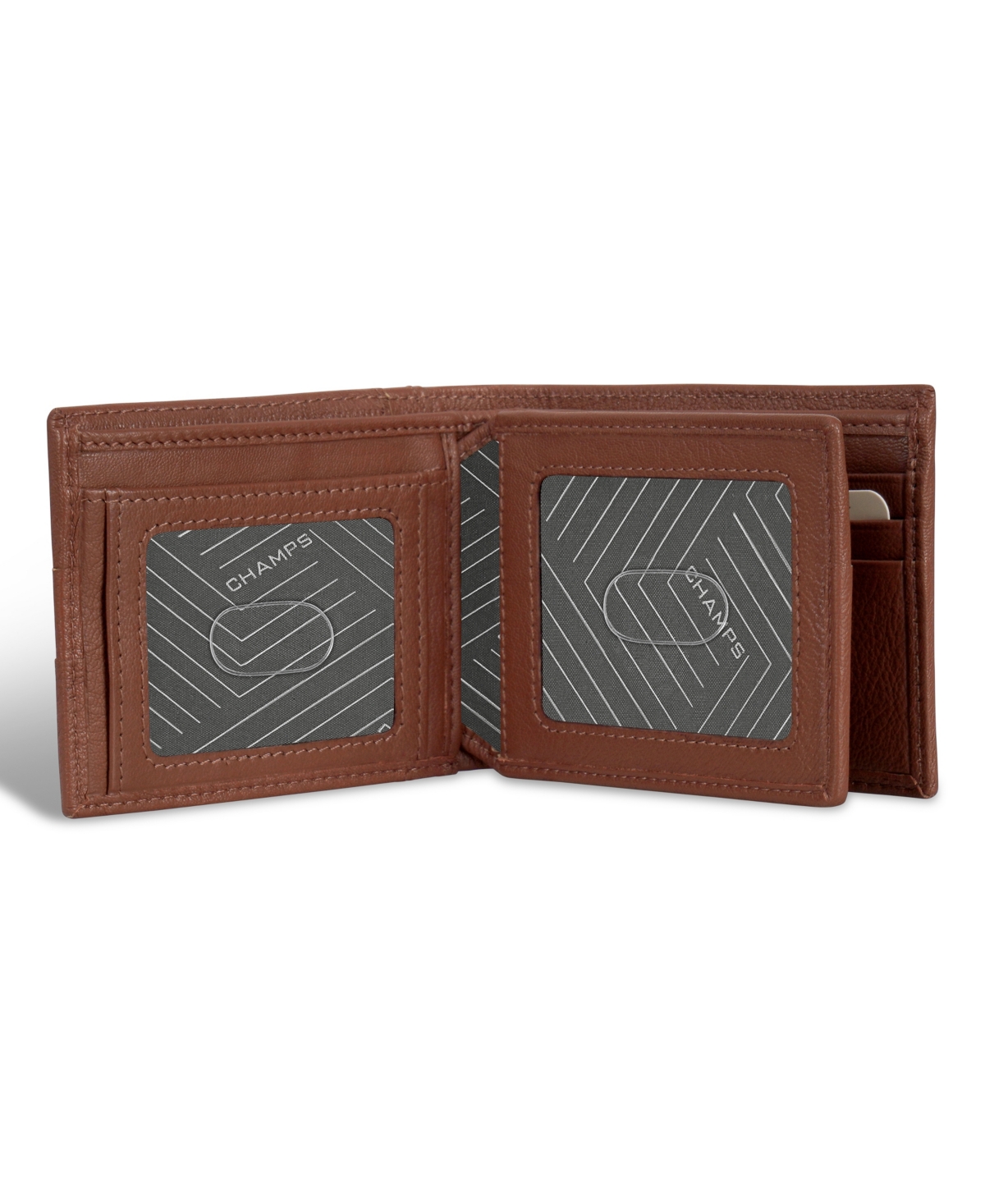 CHAMPS MEN'S ONYX COLLECTION LEATHER ACCESS CENTER WING WALLET 