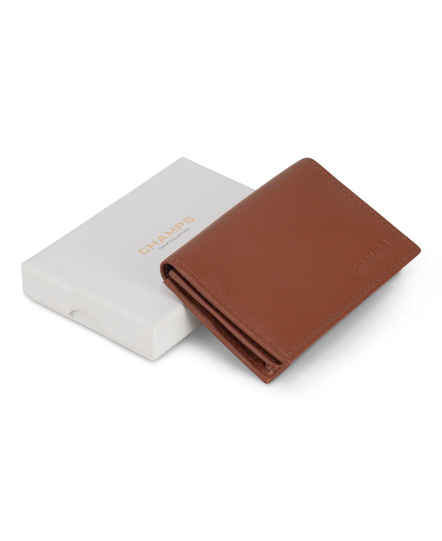 Мужской кошелёк CHAMPS Onyx Collection Leather Card Case, цвет: Чёрный — фото 8