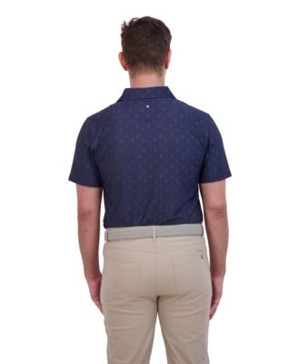 Men's Stipple Dash Tech Jersey Sports Fit Polo Shirt