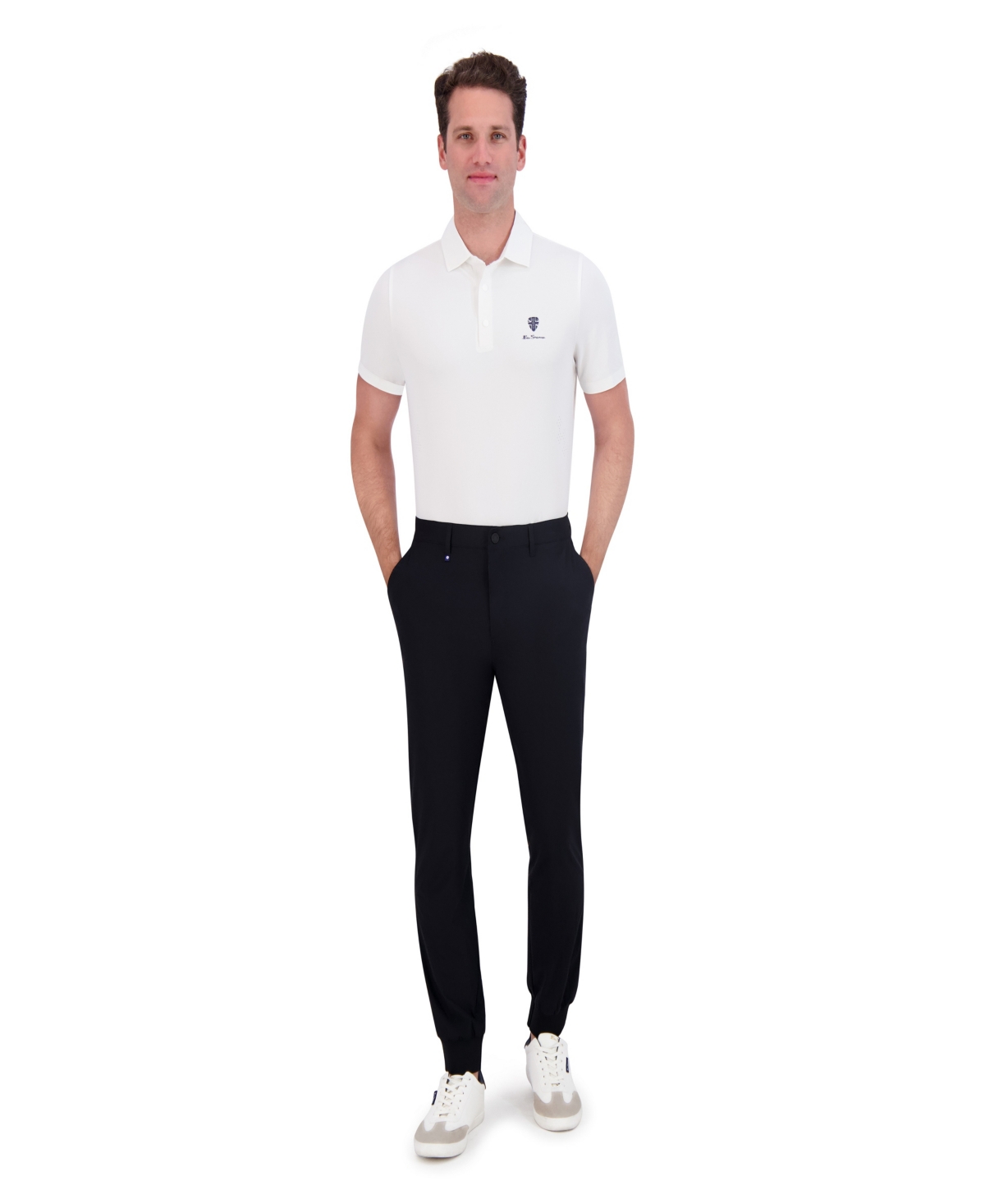 Ben Sherman Men's Sport 4way Stretch Tech Jogger Pants In Black