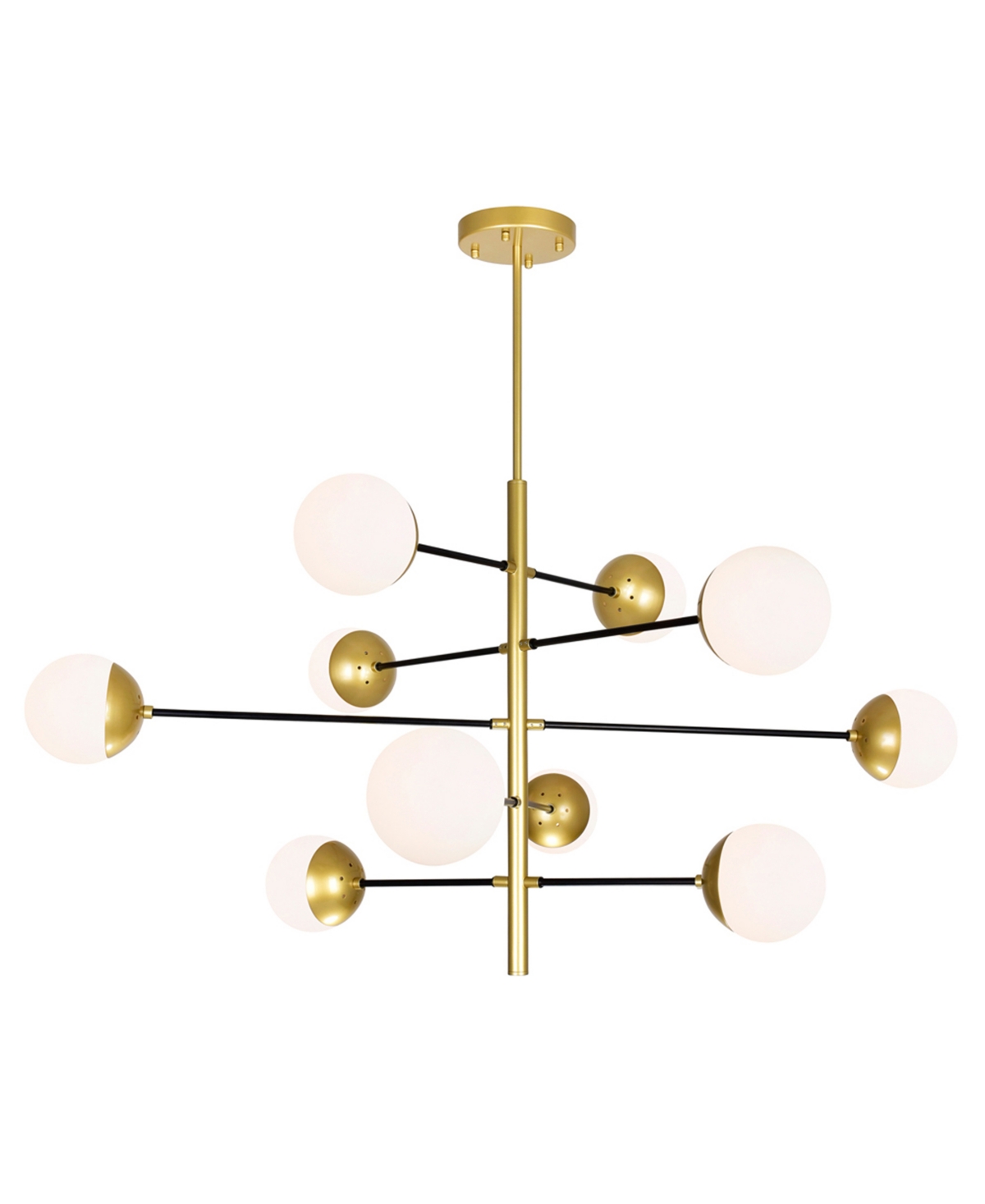 Cwi Lighting 18" Metal Compass 10 Light Chandelier In Medallion Gold