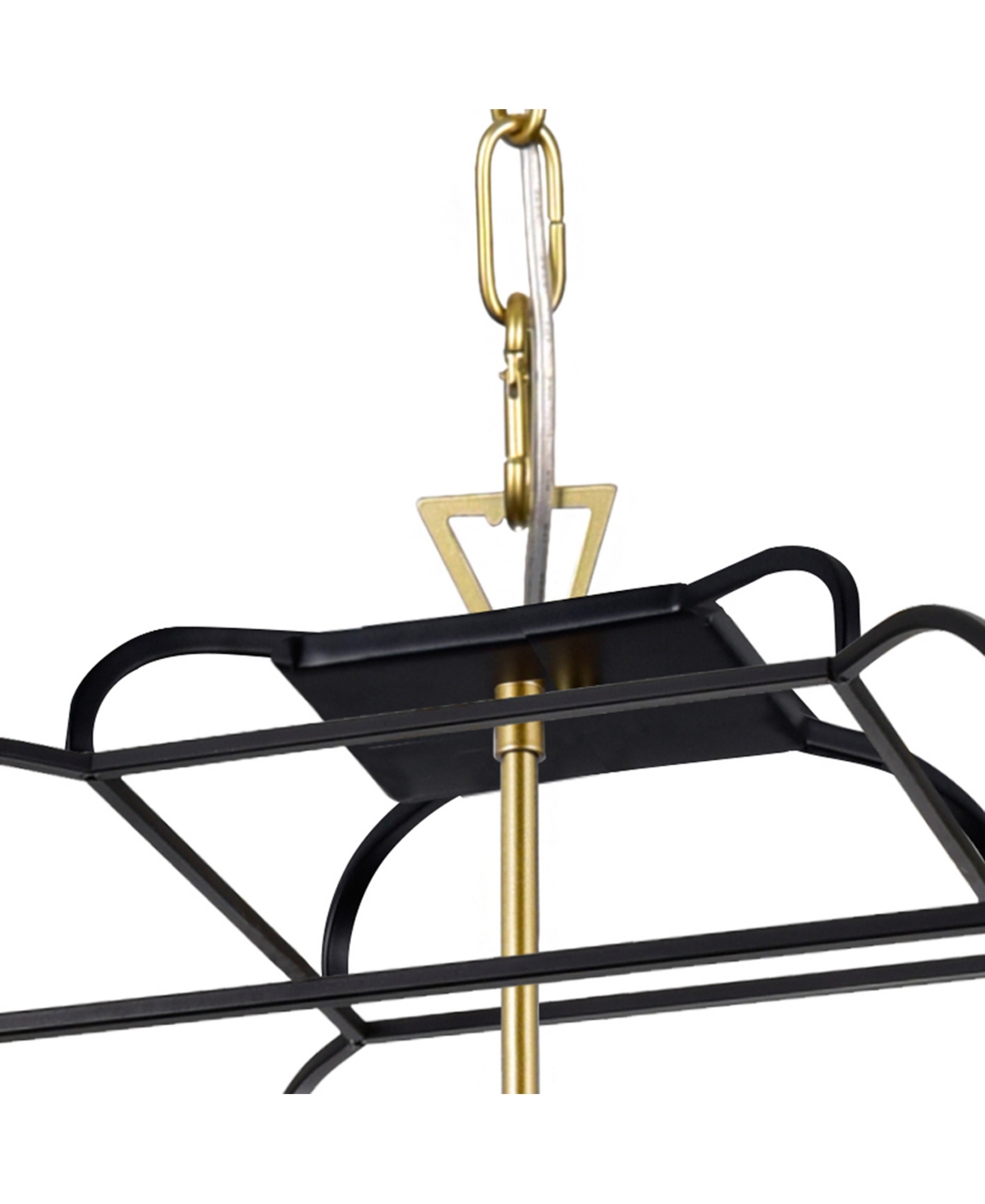 Cwi Lighting Cwi Lignting 22" Metal Tudor 6 Light Chandelier In Satin Gold Black