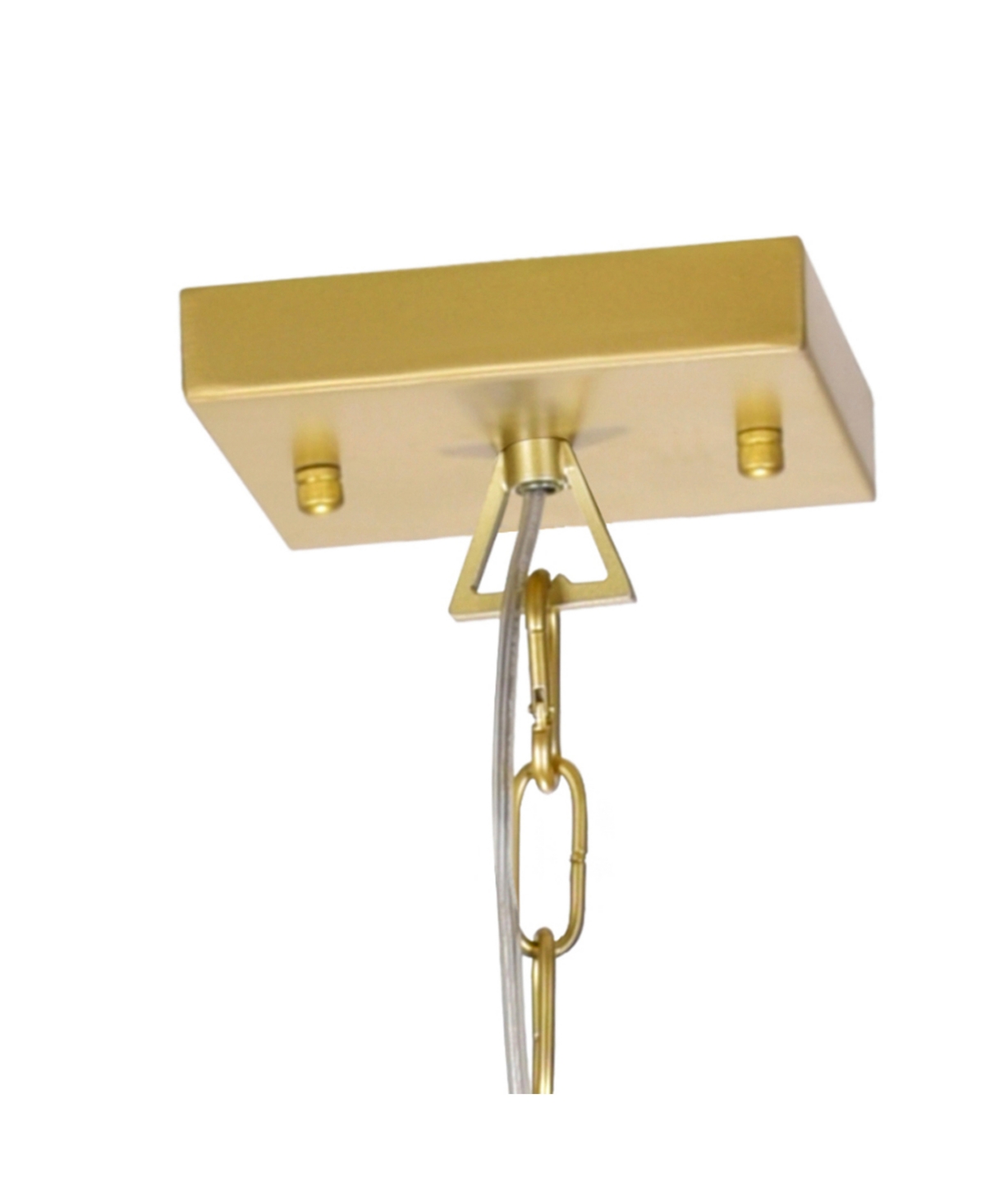Cwi Lighting Cwi Lignting 22" Metal Tudor 6 Light Chandelier In Satin Gold Black