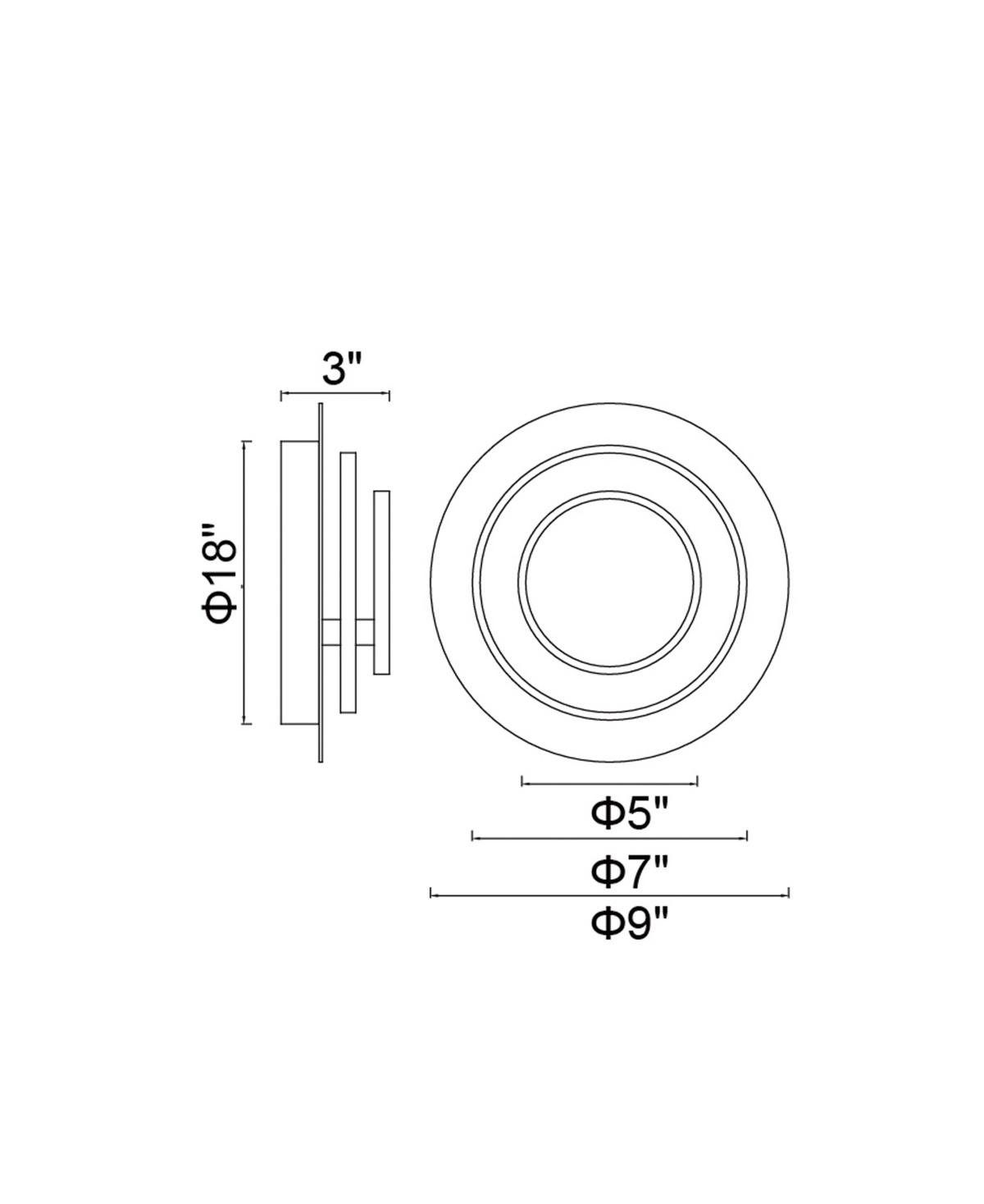 Cwi Lighting 18" Metal Private I Led Sconce In Matte White