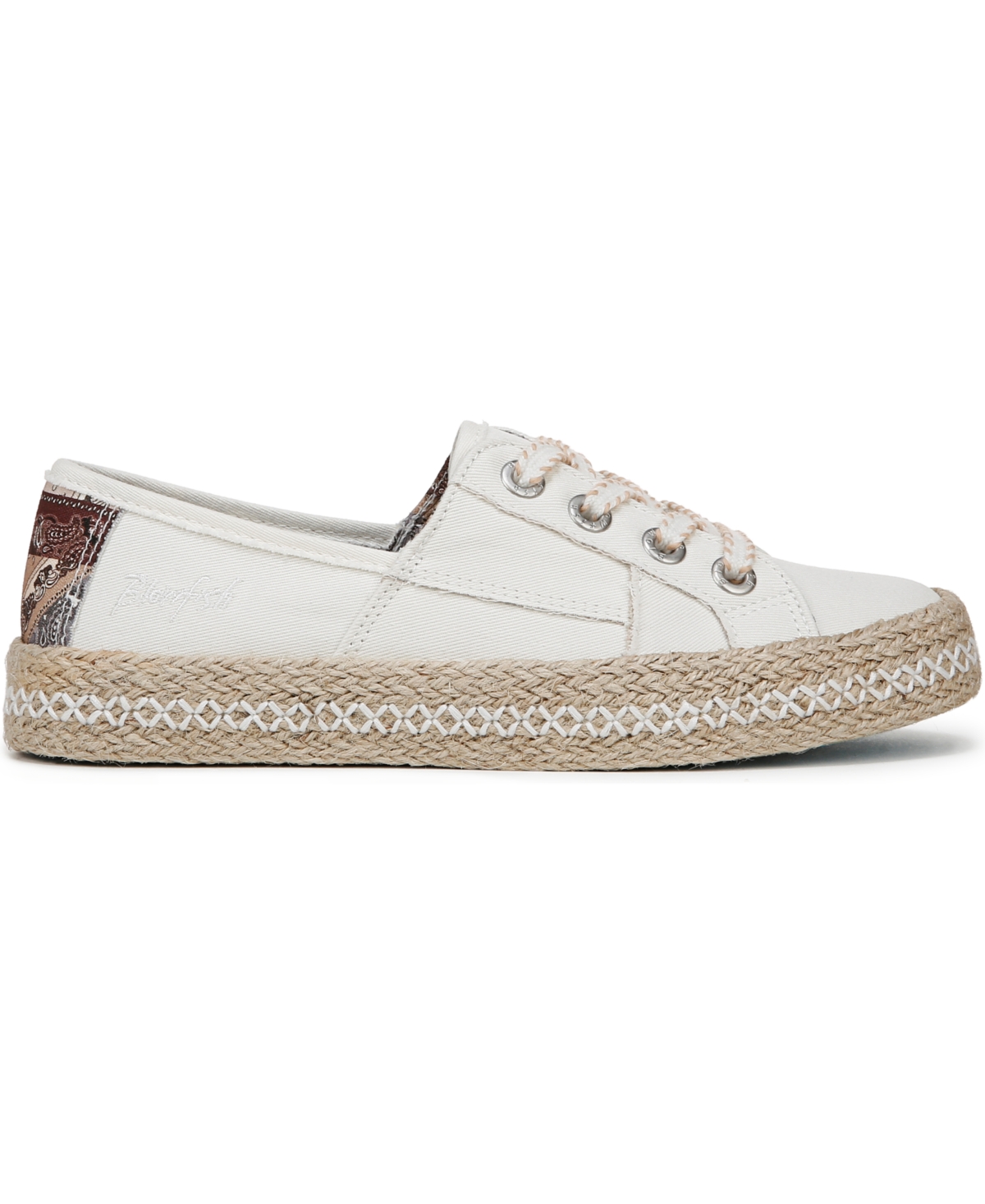 Blowfish Malibu Women's Buenos Lace Up Sneakers In Cream Twill Fabric