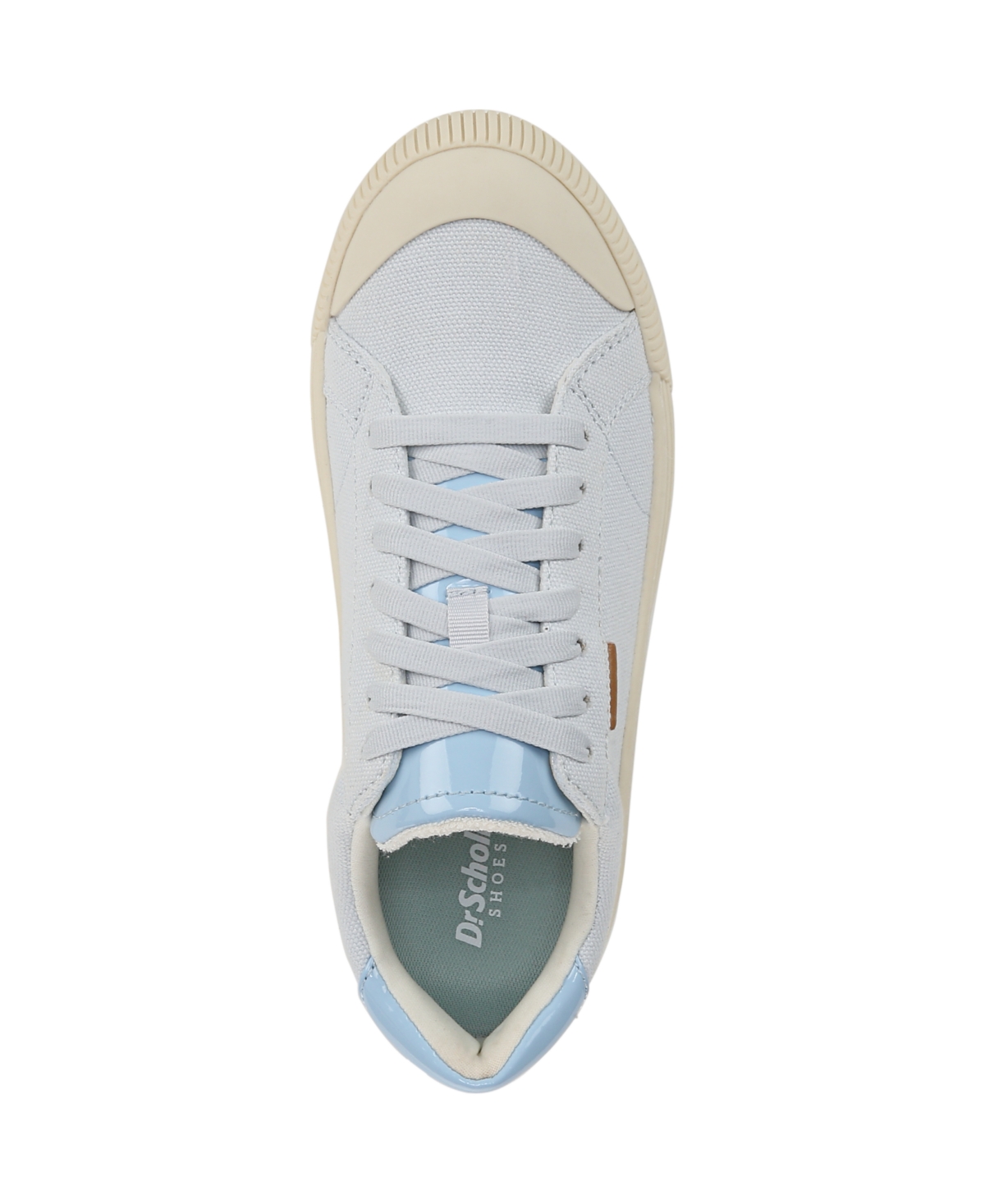 Shop Dr. Scholl's Women's Time Off Max Platform Sneakers In Powder Blue Fabric