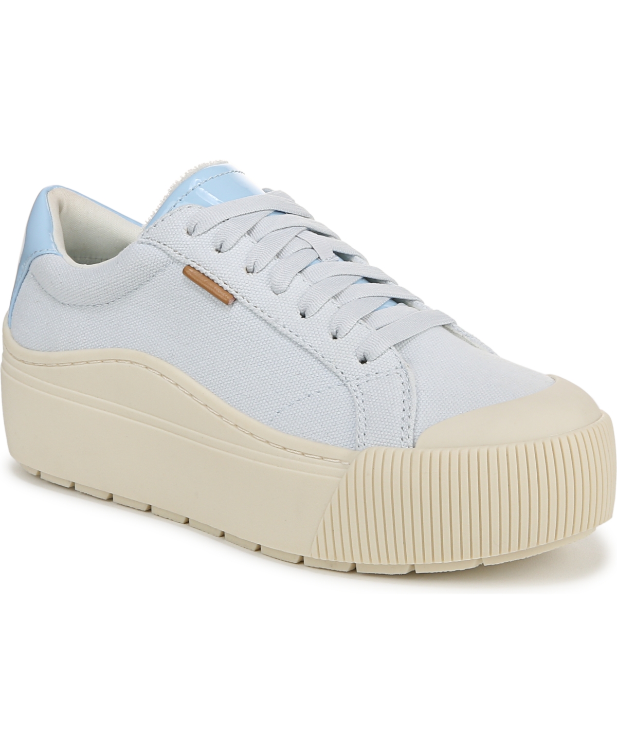Shop Dr. Scholl's Women's Time Off Max Platform Sneakers In Powder Blue Fabric
